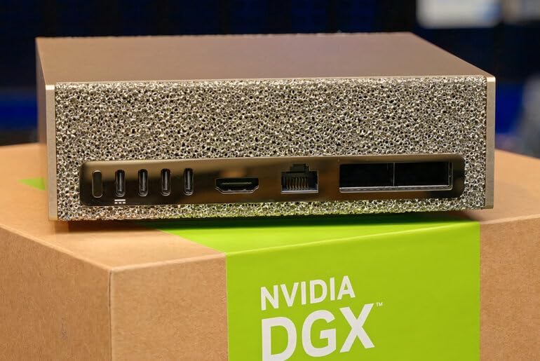 NVIDIA DGX Spark Desktop AI Computer - ARM Cortex X925-128 GB - 4 TB PCI Express NVMe 5.0 x4 SSD - Desktop - NVIDIA GB10 Grace Blackwell Chip - DGX OS - NVIDIA Blackwell Architecture - Wi-Fi 7 (IEEE