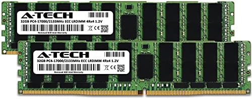 A-Tech 64GB Kit (2x32GB RAM for Dell PowerEdge M830, R640, R730, R840, R930, T440, T630, T640 | DDR4 2133MHz PC4-17000 ECC LRDIMM 4Rx4 Load Reduced Server Memory Upgrade