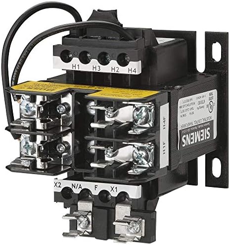 Siemens MT0100C Industrial Power Transformer, Domestic, 120 X 240 Primary Volts 50/60Hz, 24 Secondary Volts, 100VA Rating , Black