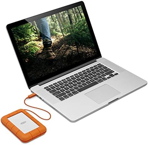LaCie Rugged USB-C, 5TB, Portable External Hard Drive, Drop, Shock, Dust, Rain Resistant, for Mac & PC (STFR5000800