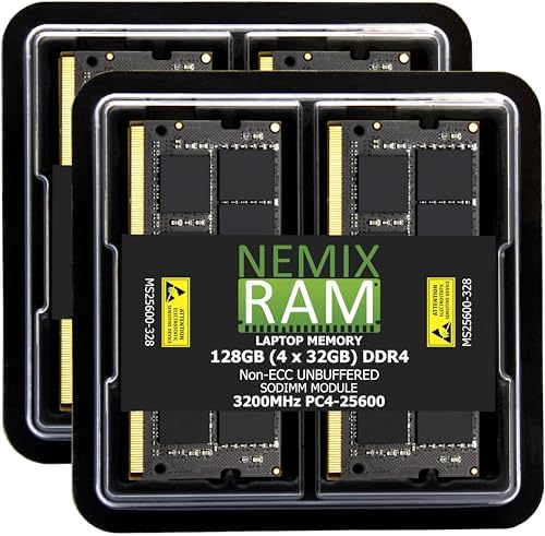 64GB 2X32GB DDR4 3200MHZ, 2933MHZ or 2666MHZ 260-PIN 1.2V Non-ECC Unbuffered SODIMM NEMIX RAM Laptop PC Memory KIT
