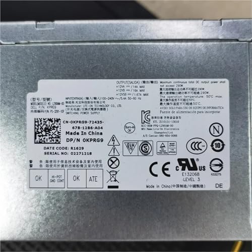 OptiPlex 3020 7020 9020 MT 290W PSU Power Supply L290AM-00 D290EM-00 HU290AM-00 H290AM-00 0KPRG9 KPRG9 0HYV3H HYV3H