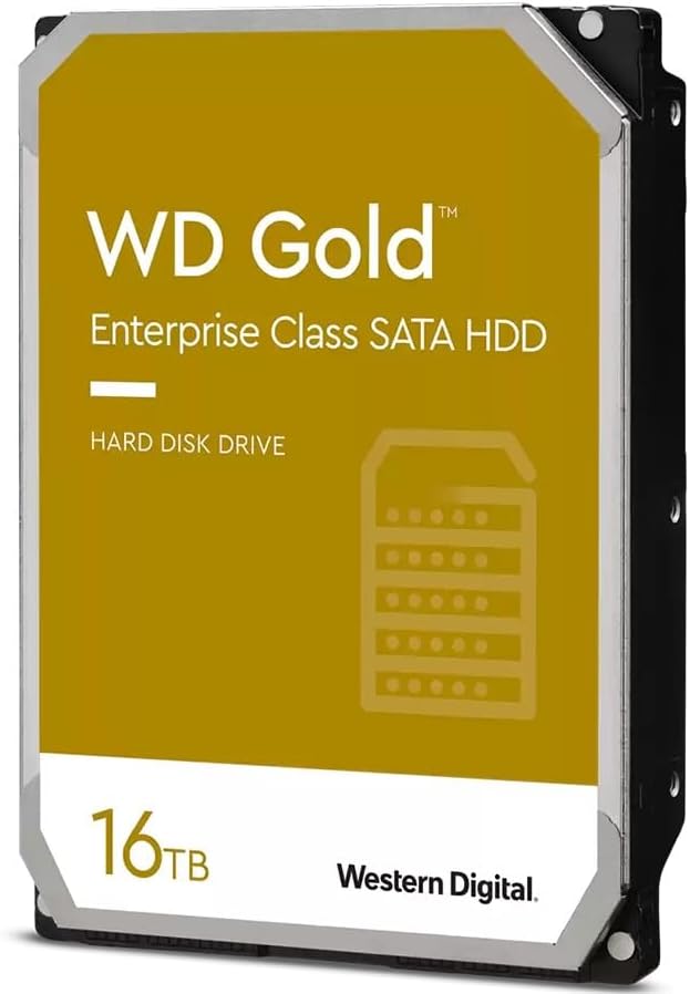 Western Digital 24TB WD Gold Enterprise Class SATA Internal Hard Drive HDD - 7200 RPM, SATA 6 Gb/s, 512 MB Cache, 3.5" - WD242KRYZ