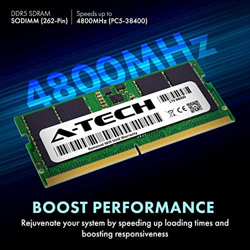 A-Tech 32GB Kit (2x16GB DDR5 4800MHz PC5-38400 CL40 SODIMM 1.1V Non-ECC Unbuffered SO-DIMM 262-Pin Laptop Computer RAM Memory Upgrade Modules