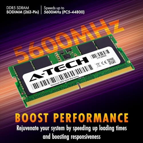 32GB DDR5 4800MHz PC5-38400 CL40 SODIMM 2Rx8 Dual Rank 1.1V Non-ECC Unbuffered SO-DIMM 262-Pin Laptop Computer RAM Memory Upgrade Module