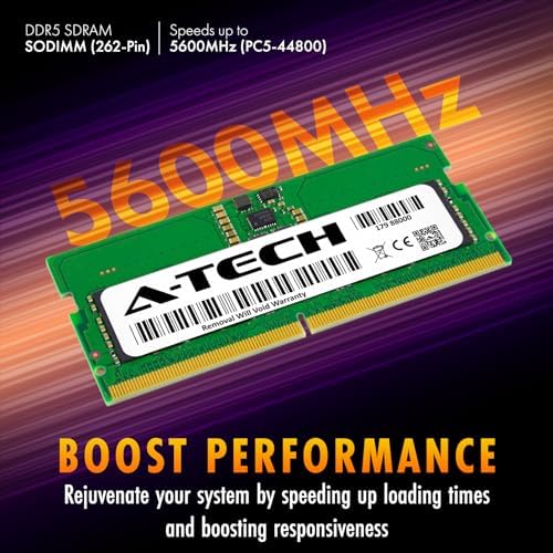 32GB DDR5 4800MHz PC5-38400 CL40 SODIMM 2Rx8 Dual Rank 1.1V Non-ECC Unbuffered SO-DIMM 262-Pin Laptop Computer RAM Memory Upgrade Module