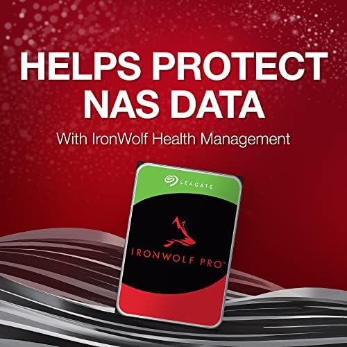 Seagate IronWolf Pro, 16 TB, Enterprise NAS Internal HDD –CMR 3.5 Inch, SATA 6 Gb/s, 7,200 RPM, 256 MB Cache for RAID Network Attached Storage (ST16000NT001
