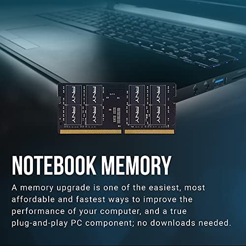 PNY Performance 32GB (2x16GB DDR4 DRAM 3200MHz (PC4-25600 CL22 (Compatible with 2933MHz, 2666MHz, 2400MHz or 2133MHz 1.2V Notebook/Laptop (SODIMM Computer Memory Kit – MN32GK2D43200-TB
