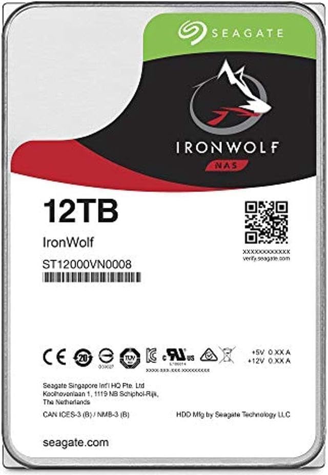 Seagate IronWolf Pro, 16 TB, Enterprise NAS Internal HDD –CMR 3.5 Inch, SATA 6 Gb/s, 7,200 RPM, 256 MB Cache for RAID Network Attached Storage (ST16000NT001