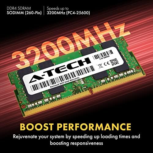 A-Tech 32GB (2x16GB DDR4 3200 MHz SODIMM PC4-25600 (PC4-3200AA CL22 Non-ECC Laptop RAM Memory Modules