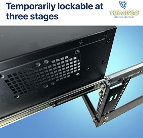 Rackmount Sliding Rails - Kit for 2U-8U Chassis (Adjustable 26" to 40" Depth 2 or 4 Post Mount Sliders for Server Case (Compatible with Any Standard Rack, Cabinet, Computer Enclosure Tupavco TP1822