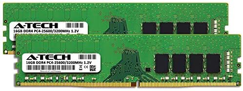 A-Tech 32GB (2x16GB DDR4 3200 MHz UDIMM PC4-25600 (PC4-3200AA CL22 DIMM Non-ECC Desktop RAM Memory Modules