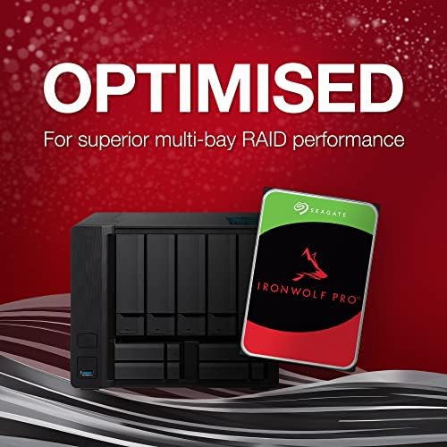Seagate IronWolf Pro, 16 TB, Enterprise NAS Internal HDD –CMR 3.5 Inch, SATA 6 Gb/s, 7,200 RPM, 256 MB Cache for RAID Network Attached Storage (ST16000NT001