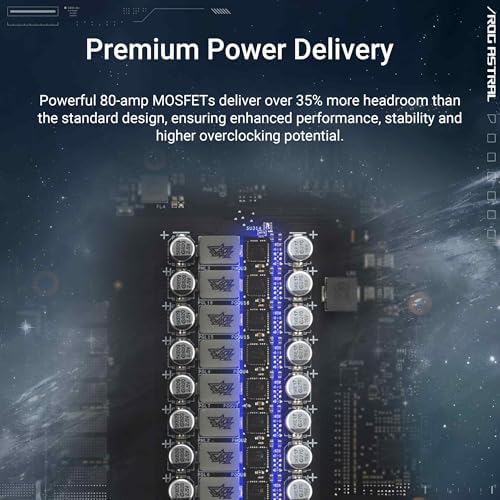 ASUS ROG Astral GeForce RTX™ 5090 OC Edition Gaming Graphics Card (PCIe® 5.0, 32GB GDDR7, HDMI®/DP 2.1, 3.8-Slot, 4-Fan Design, Axial-tech Fans, Patented Vapor Chamber, Phase-Change GPU Thermal pad