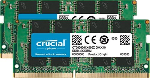 Crucial 16GB Kit (8GBx2 DDR4 3200 MT/S (PC4-25600 CL22 SR X8 Unbuffered SODIMM 260-Pin Memory - CT2K8G4SFS832A