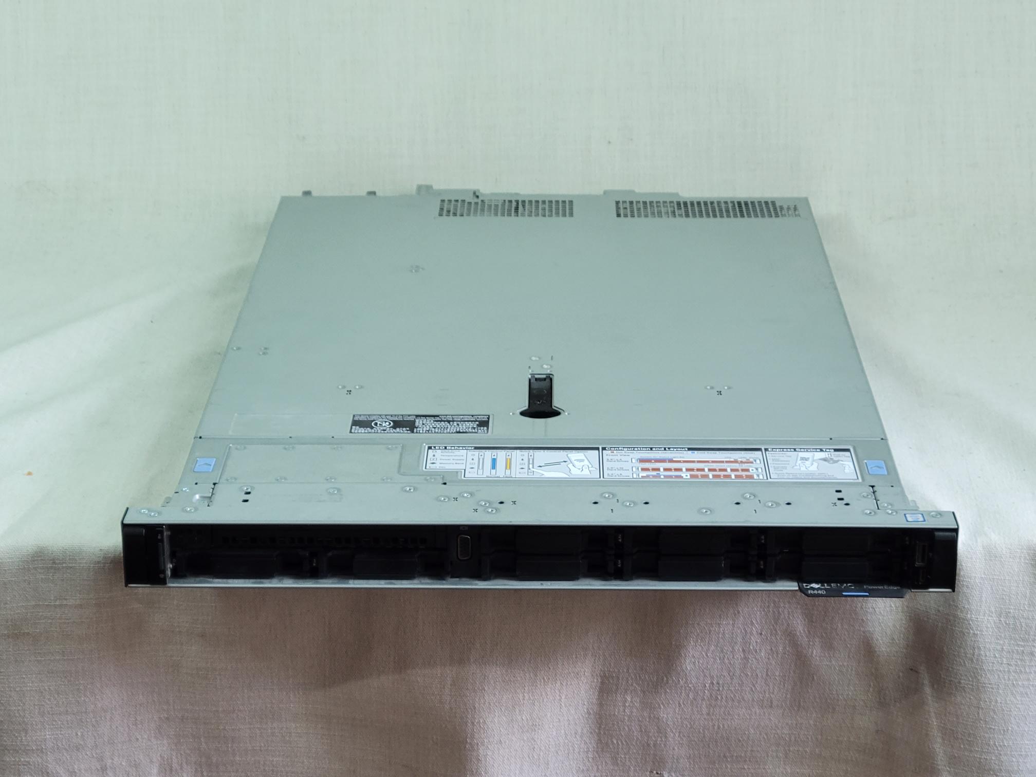 Dell PowerEdge R440 8x 2.5” 1U Server 2x 10C Silver 4210 @ 2.2GHz 128GB RAM H330