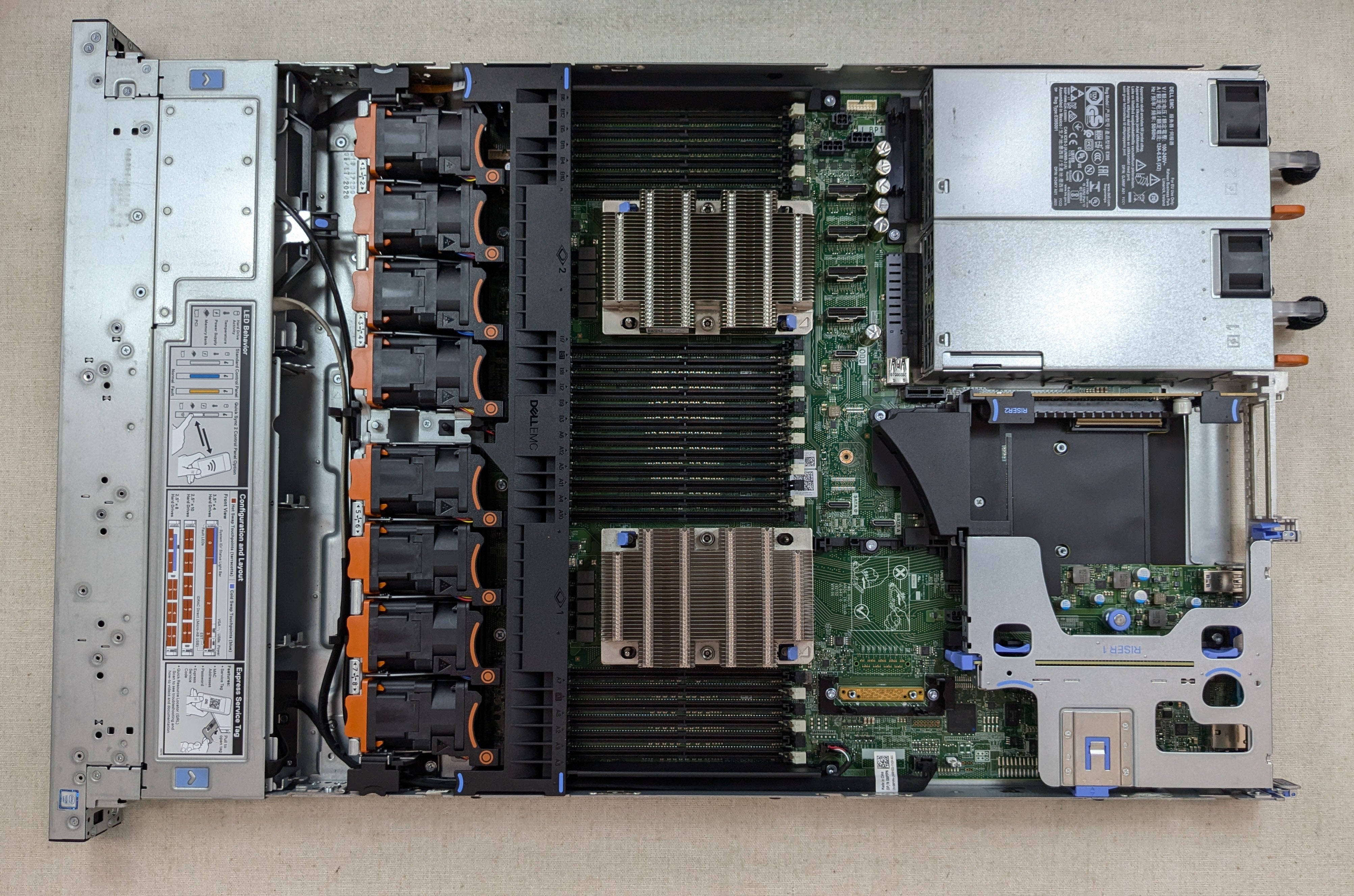 Dell PowerEdge R640 1U Diskless CTO Server – 2x Heatsink, 2x PSU, iDRAC Ent