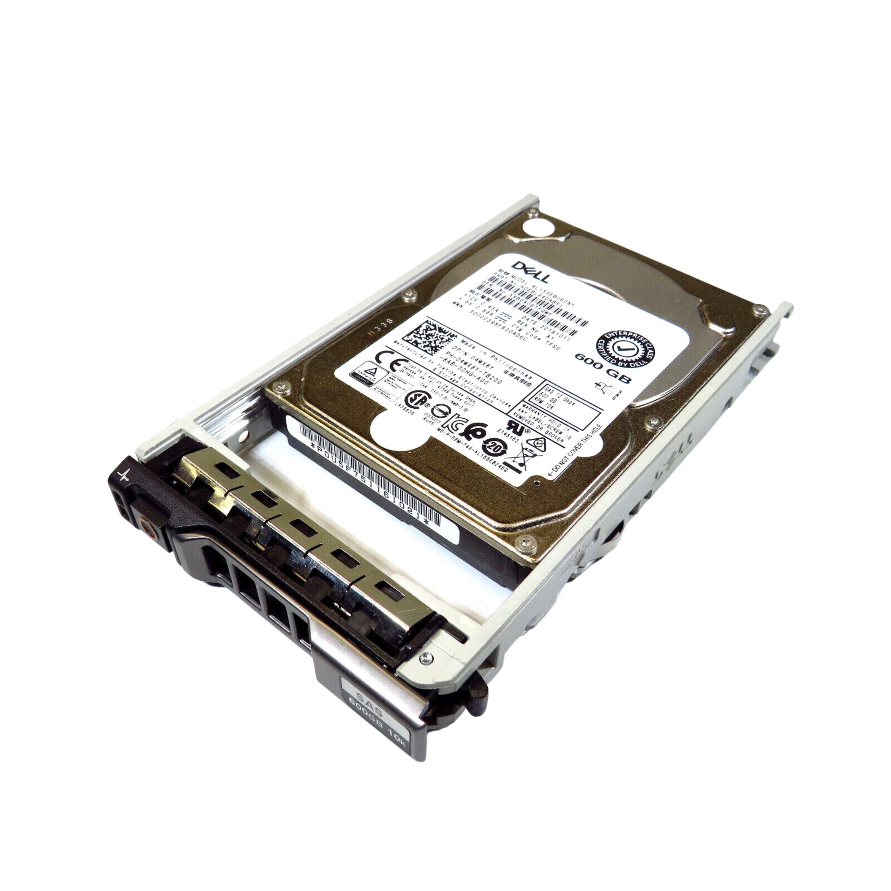 Dell 4WX8Y 2.5" 600GB 10000RPM SAS 12Gb/s Hard Disk Drive (HDD), Silver (Refurbished)