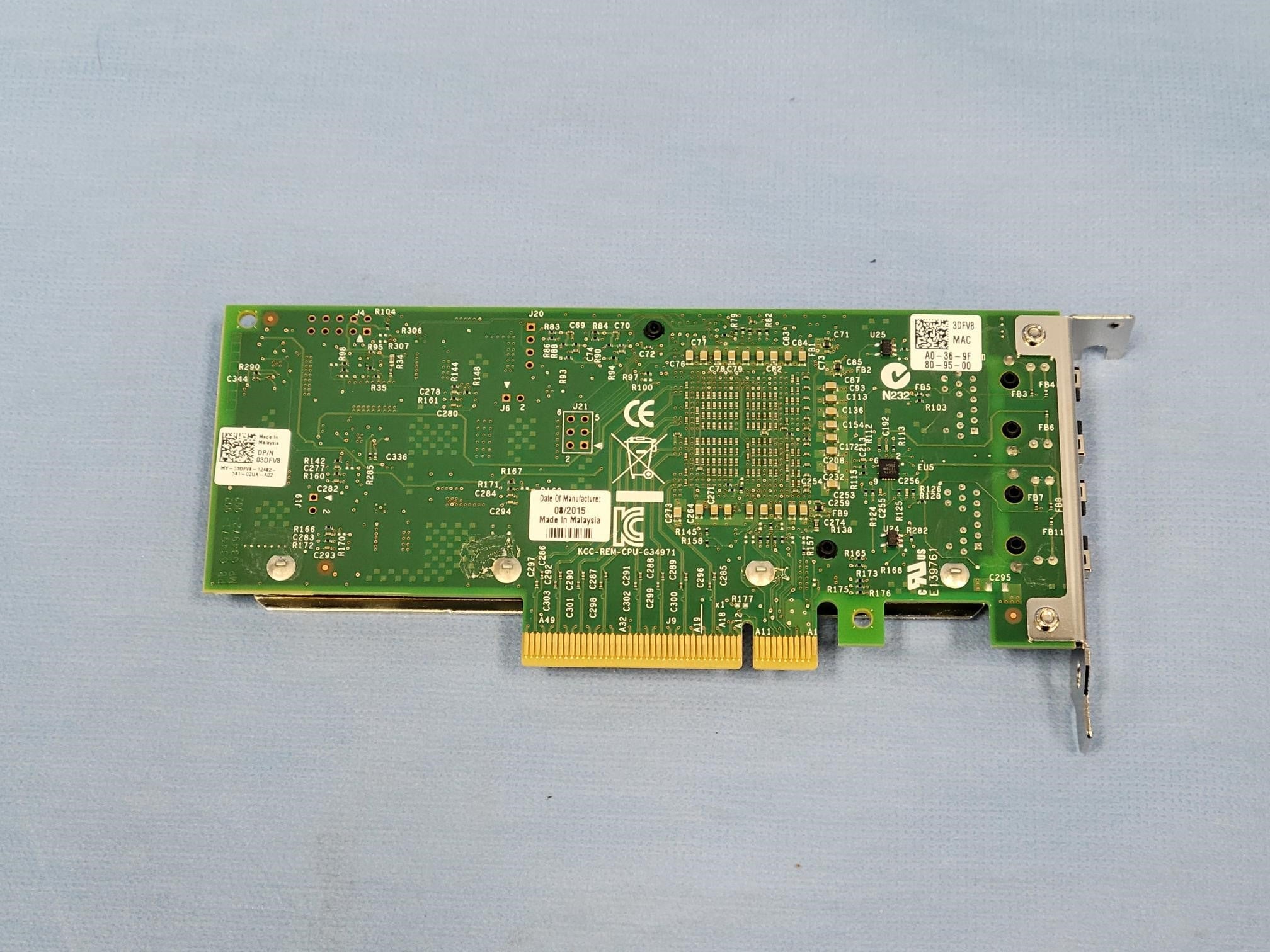Dell 3DFV8 Intel X540-T2 Dual Port 10GBASE-T Converged Network Adapter - Low Pro