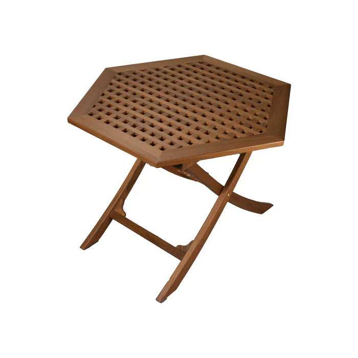 Whitecap WT60056 Hexagonal Grate Top Folding Table