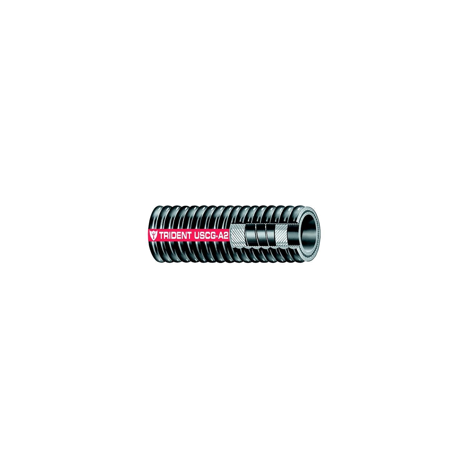 Trident Marine 329-1124-1B Trident Type A2 Corrugated Fuel Fill Hose, 1-1/2" x 12.5'
