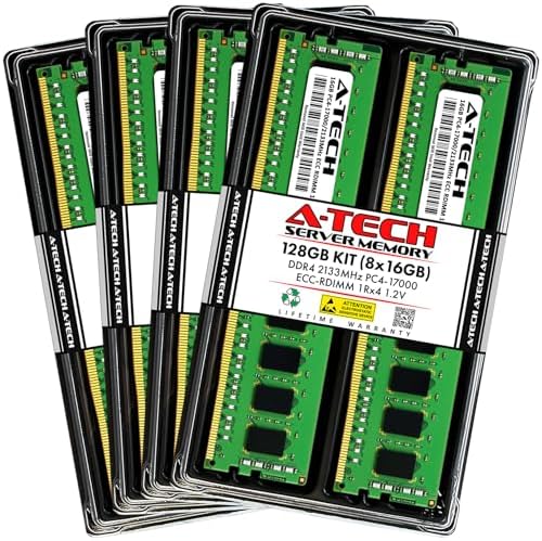 A-Tech 32GB Kit (2x16GB DDR4 3200MHz PC4-25600 ECC RDIMM 2Rx8 Dual Rank 1.2V ECC Registered DIMM 288-Pin Server & Workstation RAM Memory Upgrade Modules (A-Tech Enterprise Series