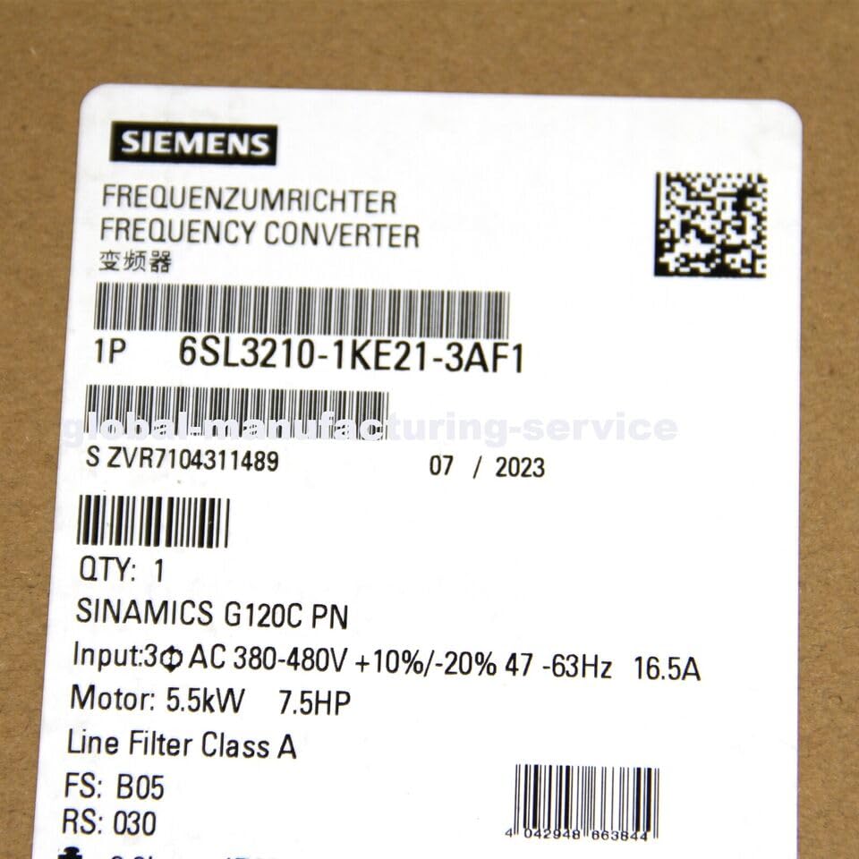Fit for Siemens Inverter 6SL3210-1KE21-3AF1