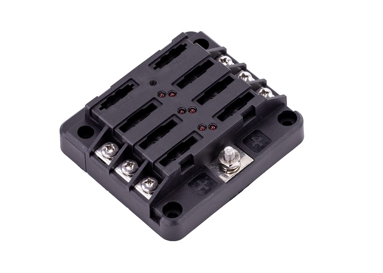 Sierra FS40800 408 Series Fuse Block W/Cover, 6-Gang