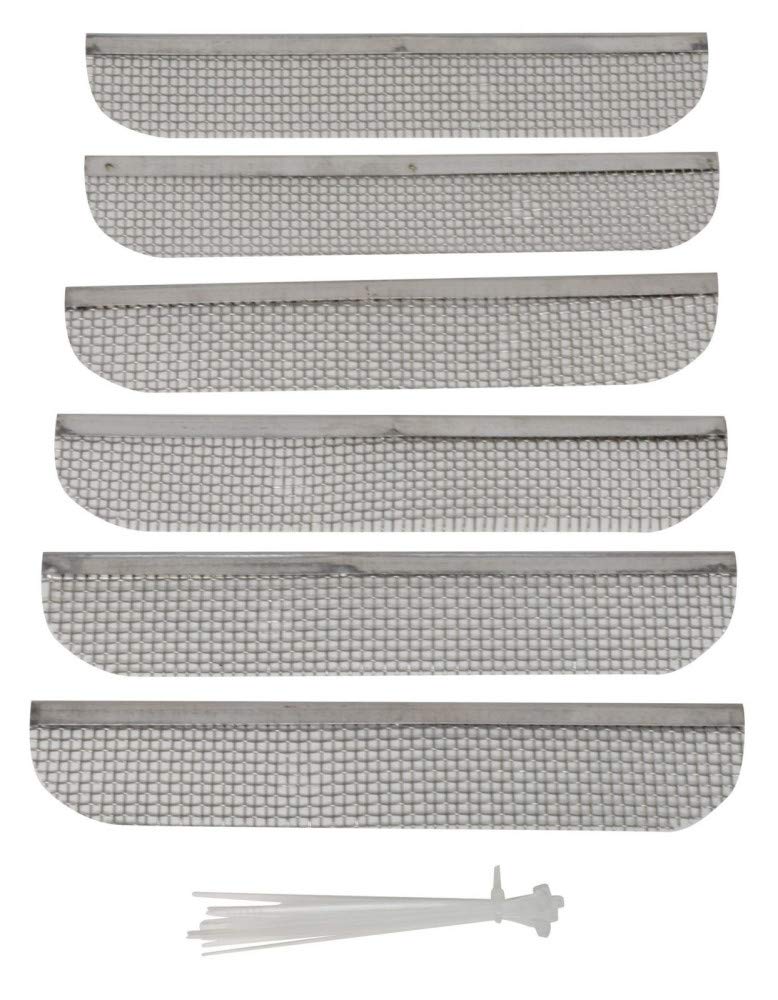 Valterra A10-1313VP Stainless Steel Mesh Bug Screens (6 Pack), for RV Fridge Vent, Fits Dometic Models with 8.13" Vent