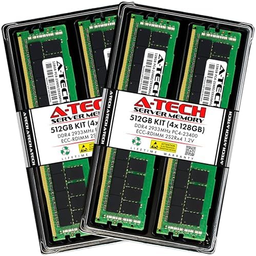 A-Tech 32GB Kit (2x16GB DDR4 3200MHz PC4-25600 ECC RDIMM 2Rx8 Dual Rank 1.2V ECC Registered DIMM 288-Pin Server & Workstation RAM Memory Upgrade Modules (A-Tech Enterprise Series