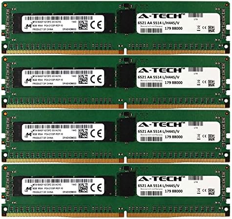 A-Tech Micron IC DDR4 64GB Kit 8X 8GB 1Rx4 PC4-17000 2133MHz for Dell PowerEdge R730xd R730 R630 T630 R430 R530 C4130 H8PGNC Memory RAM