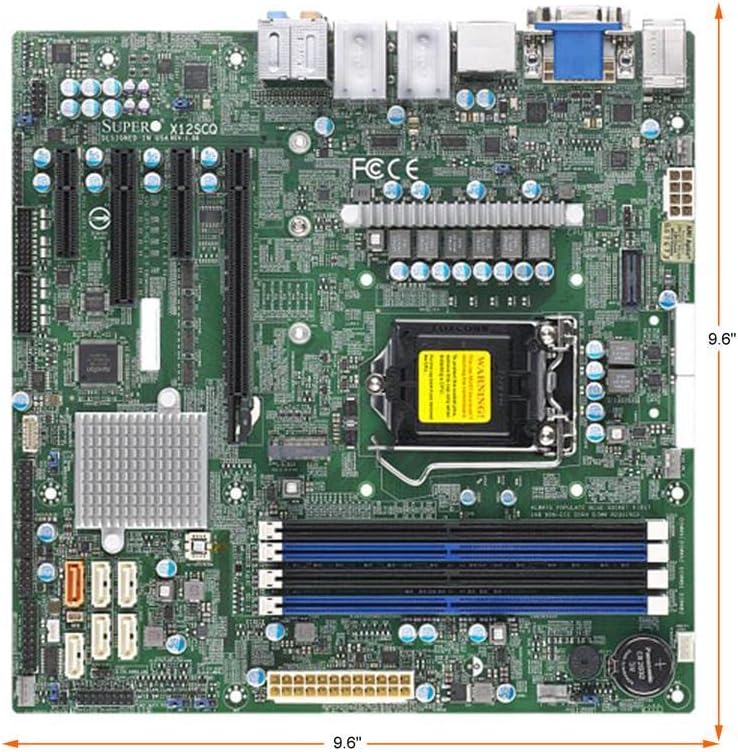 Supermicro X12SCQ Intel Q470E Socket LGA 1200 uATX Server Motherboard Retail Box