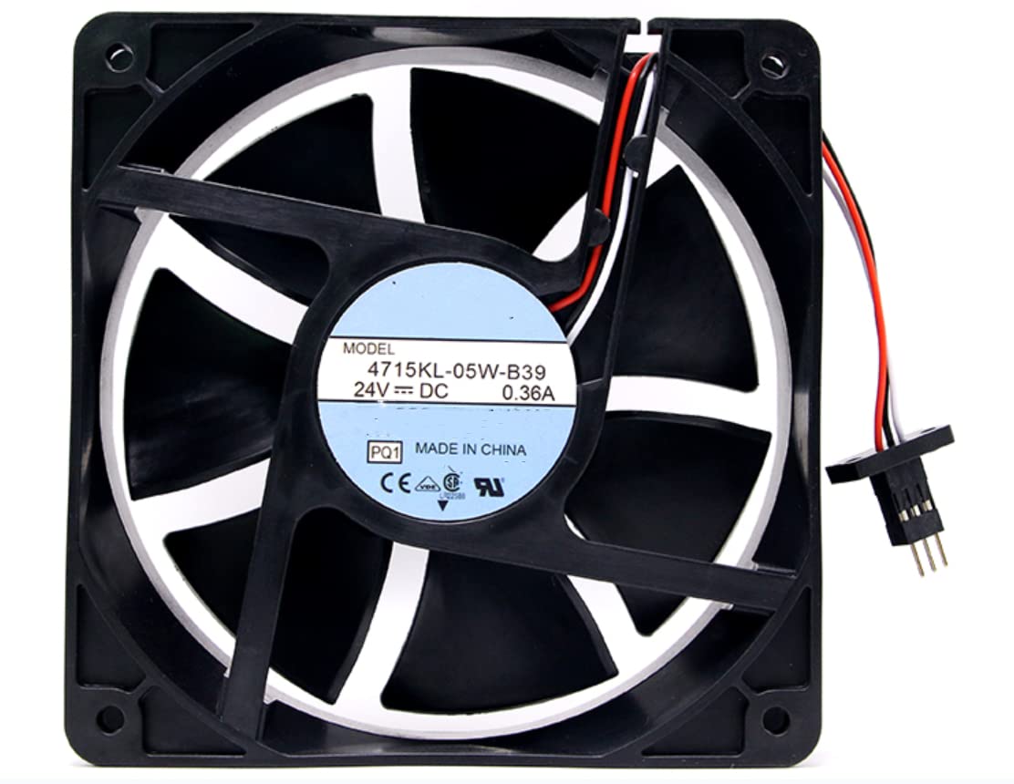 4715KL-05W-B39 24V 0.36A 3300RPM 9.6W 47DB 120X120X38MM 3-Wire Cooling Fan