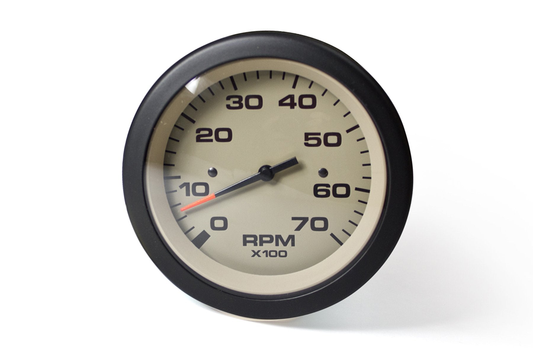 Sierra 59703P Sahara Series 3" Tachometer, 0-7,000 RPM, Black & Tan, with Outboard Alternator or Coil Sender Code