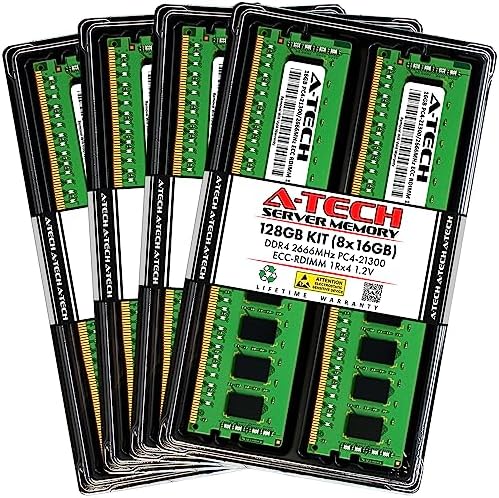 A-Tech 32GB Kit (2x16GB DDR4 3200MHz PC4-25600 ECC RDIMM 2Rx8 Dual Rank 1.2V ECC Registered DIMM 288-Pin Server & Workstation RAM Memory Upgrade Modules (A-Tech Enterprise Series