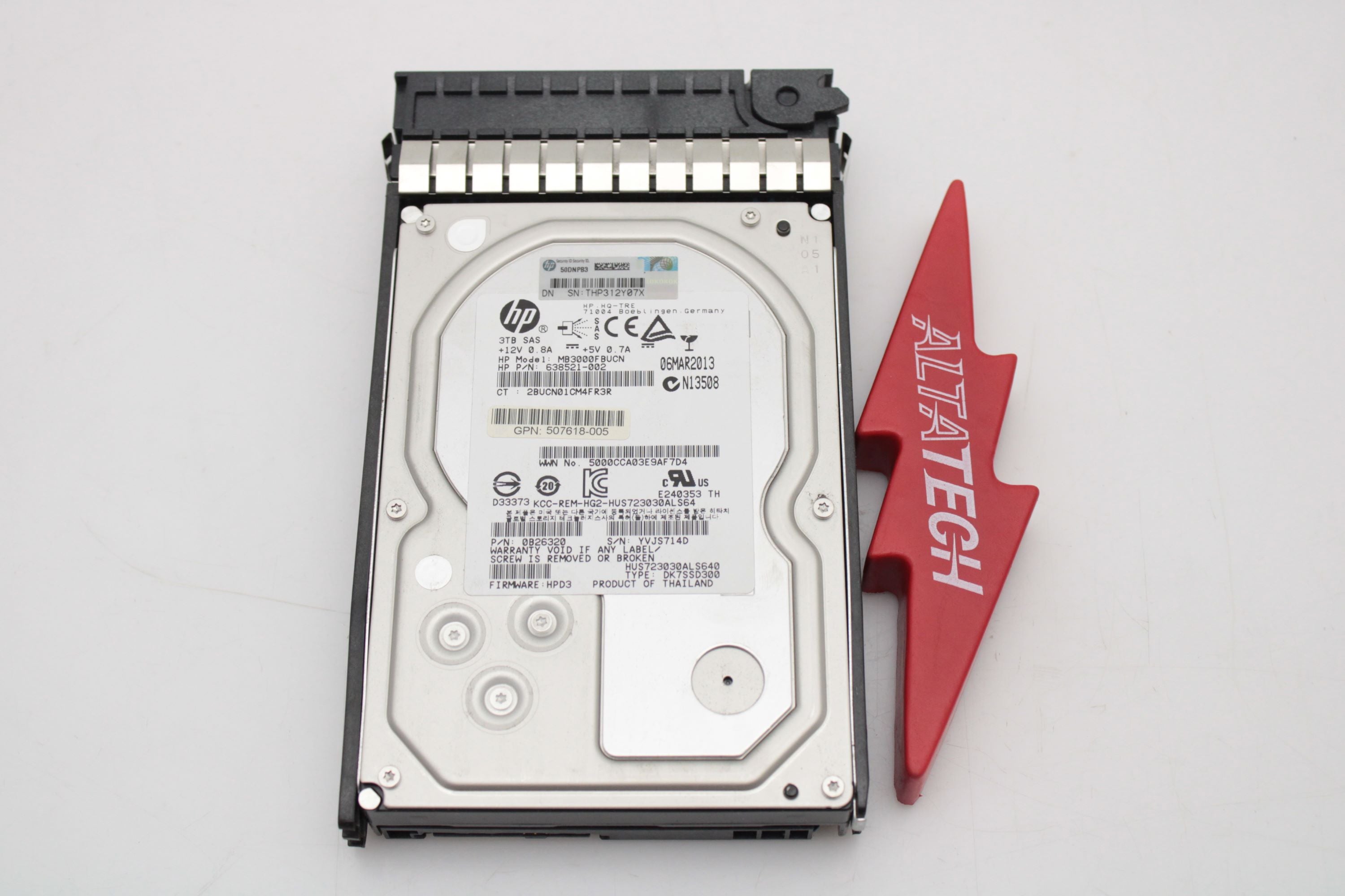 HP 625031-B21x2 3TB 6G 7.2K LFF MDL SAS HDD x2
