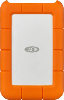 LaCie - Rugged 1TB External USB-C, USB 3.1 Gen 1 Portable Hard Drive - Orange/Silver
