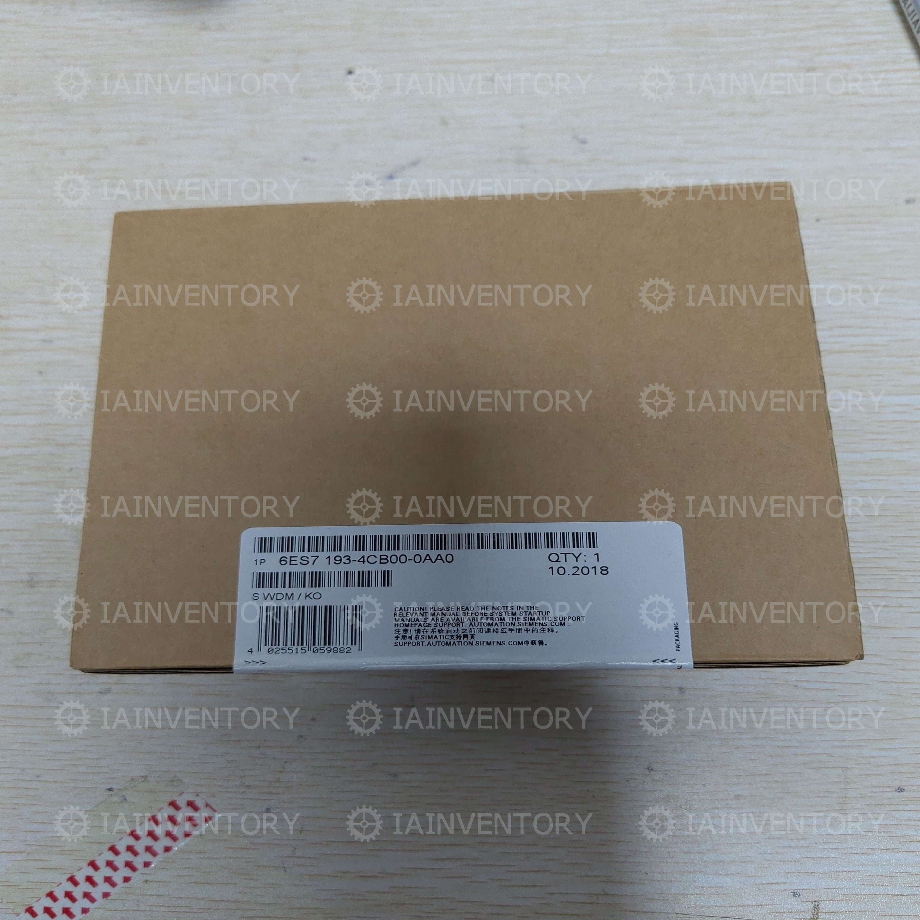 SIEMENS 6ES7193-4CB00-0AA0 - 5 PC UNIT, SIMATIC ET200S TERMINAL MODULE, #261413