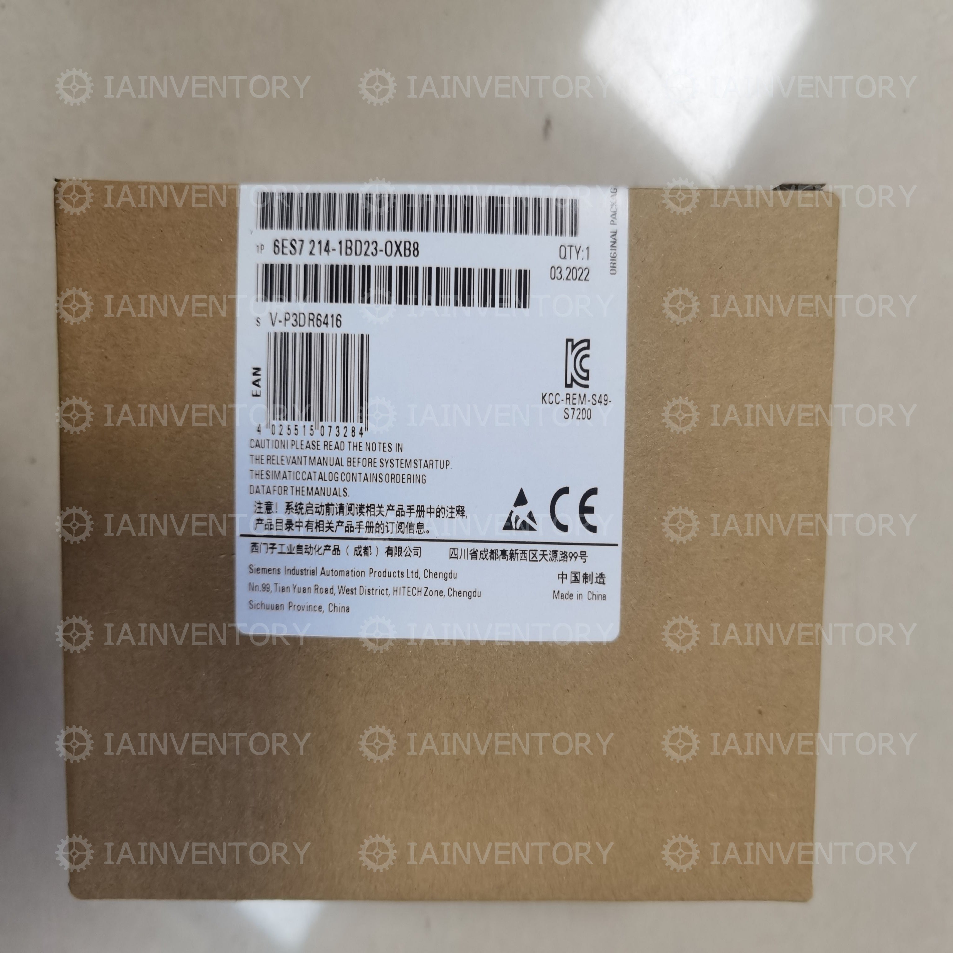 Siemens 6ES7214-1BD23-0XB8 Processor 6ES7 214-1BD23-0XB8