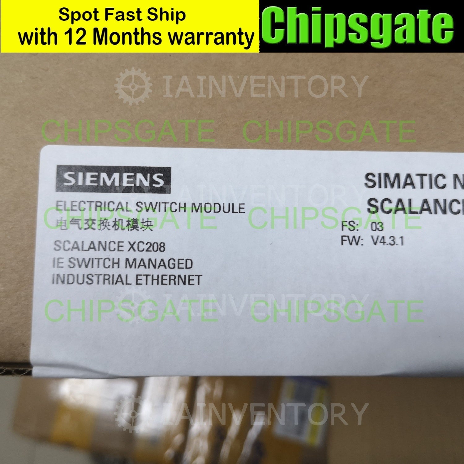 Siemens SCALANCE X208 managed IE switch 6GK5208-0BA00-2AC2