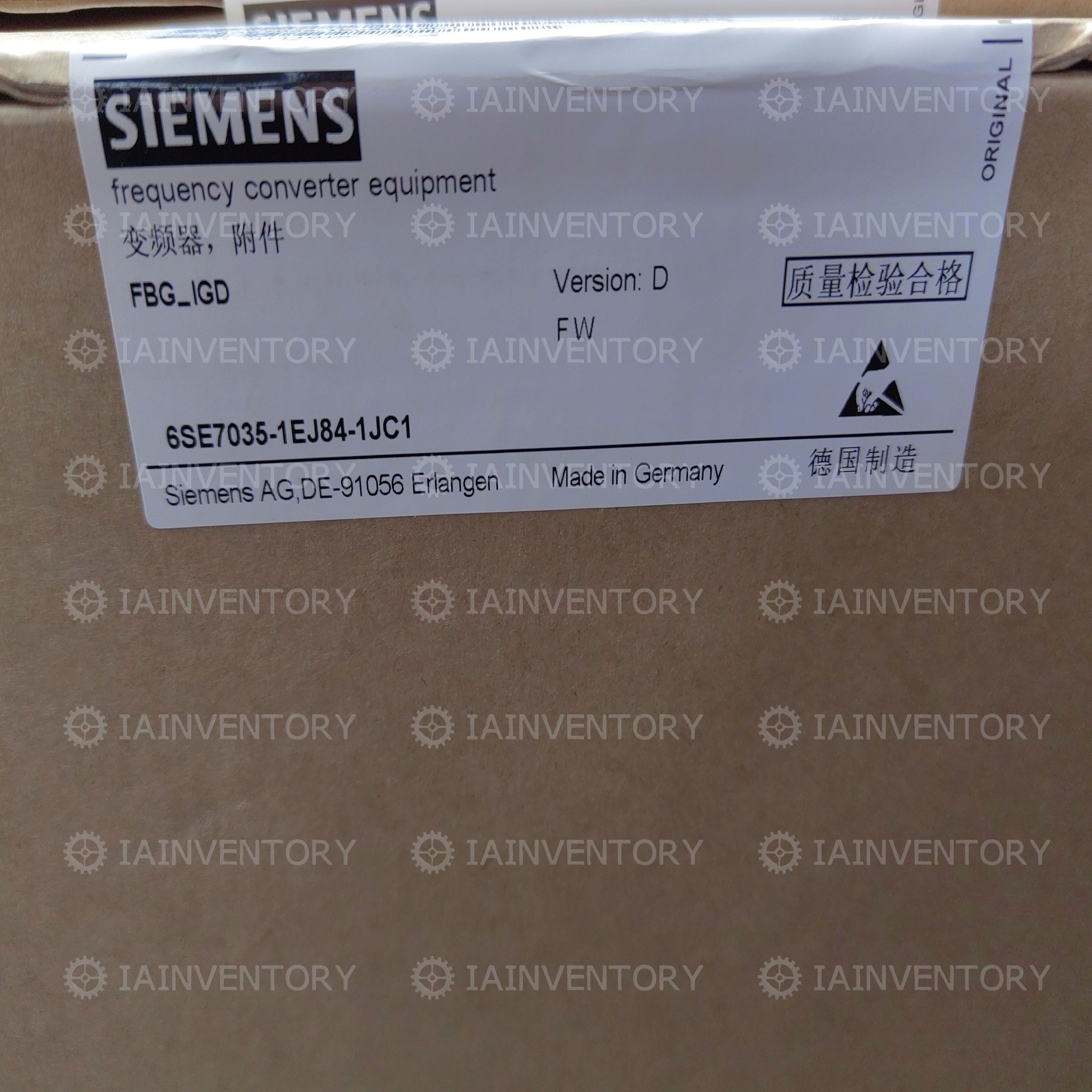 SIEMENS 6SE7035-1EJ84-1JC1 INVERTER GATING MODULE