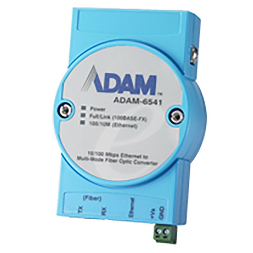 Advantech ADAM-6541-AE Ethernet Switch, Unmanaged, 10/100 (X to Multi-Mode Fiber, w/surge, flex mount