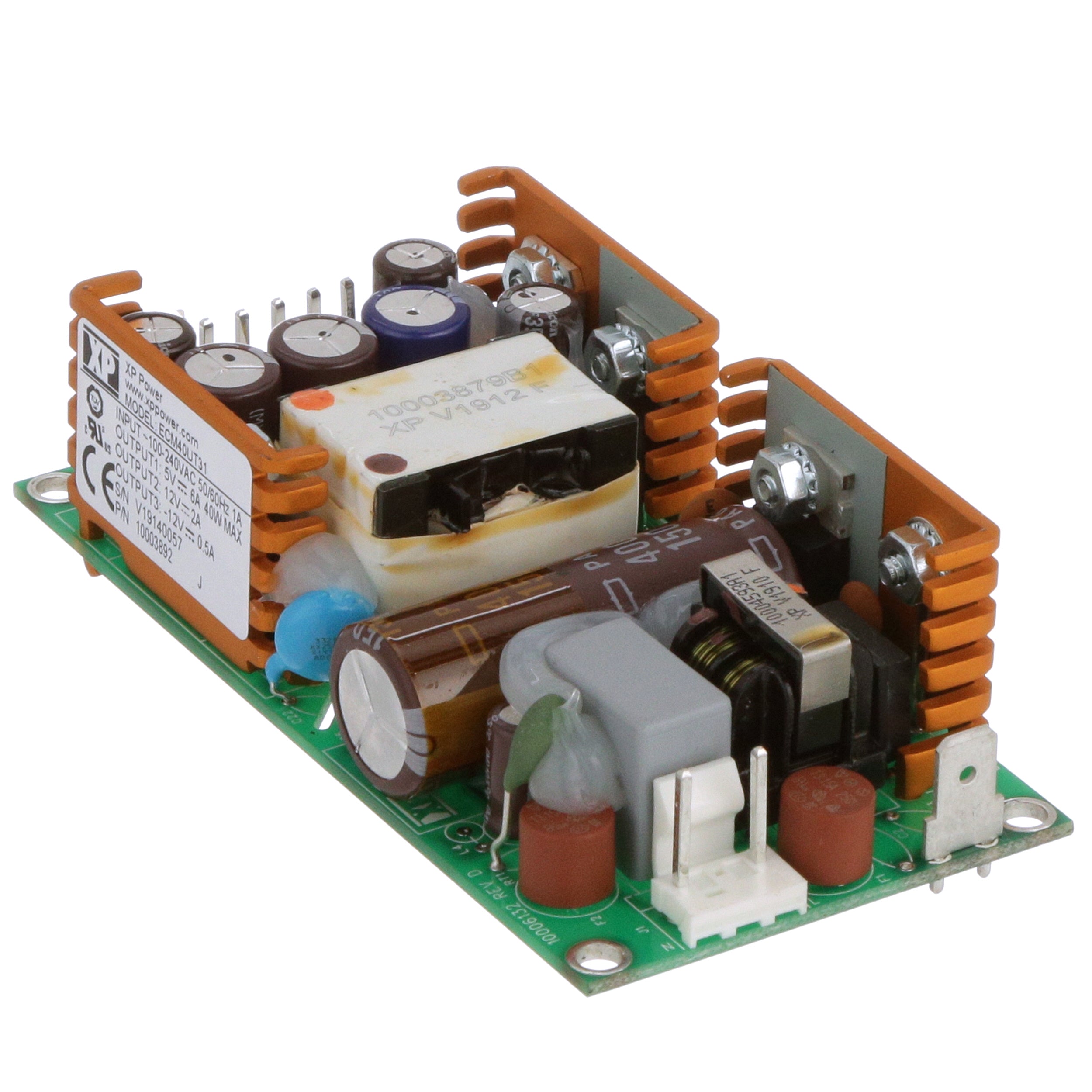 XP Power ECM40UT31 Power Supply AC-DC Tri Output 40W +5V@6A +12V@2A -12V@.5A 90-264V Input