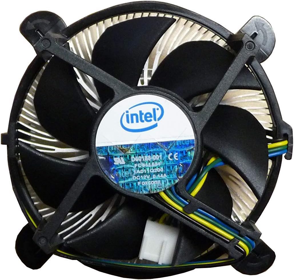 Intel D60188-001 / 60188-001 High Profile Copper Core Socket LGA 775 Pins 4 Pins Power Connector 3.5" Heatsink & Fan
