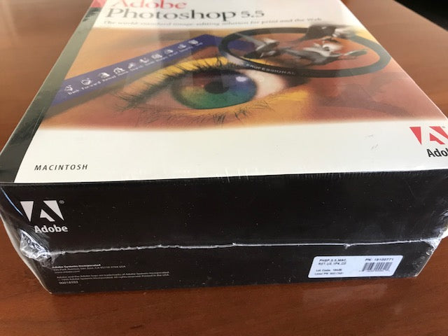 Adobe Photoshop 5.5 Part# 13100771 Upgrade~MAC Macintosh (UPC# 718659099541) Retail Box