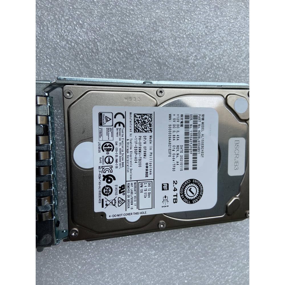 2.4TB for R730 R740 AL15SEB24EQY 2.4T 10K 2.5 0F9NWJ F9NWJ Server Hard Disk