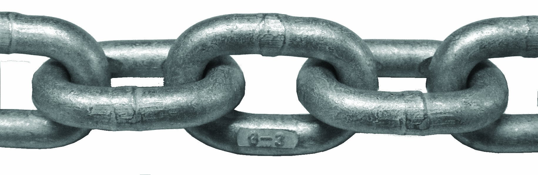 Grade 30 Proof Coil Hot Dip Galvanized Chain, 3/8" x 63' Pail