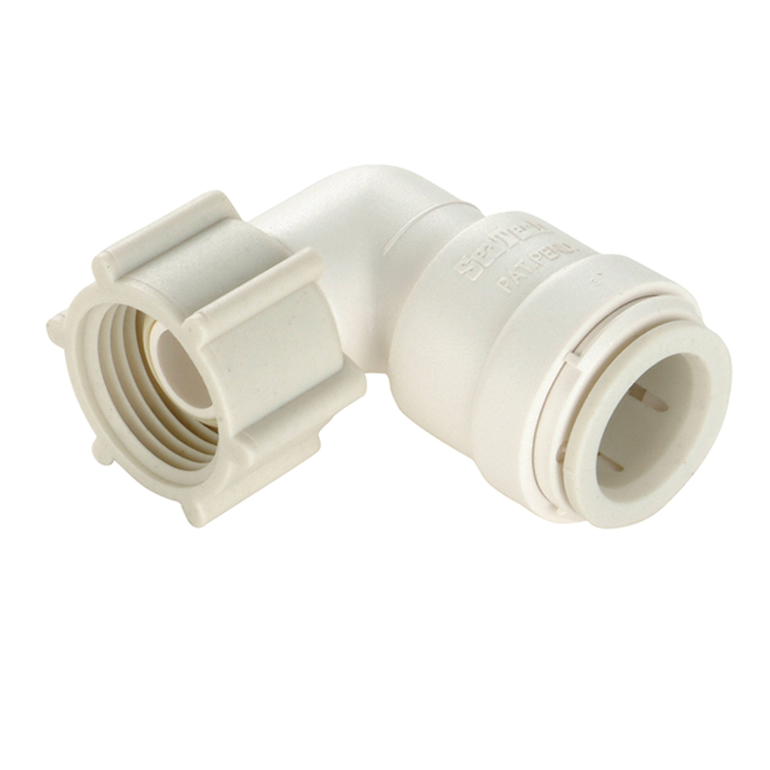 Sea Tech 959090 Aqualock Plastic Fitting, Female Swivel Elbow, 1/2" CTS x 1/2" NPS
