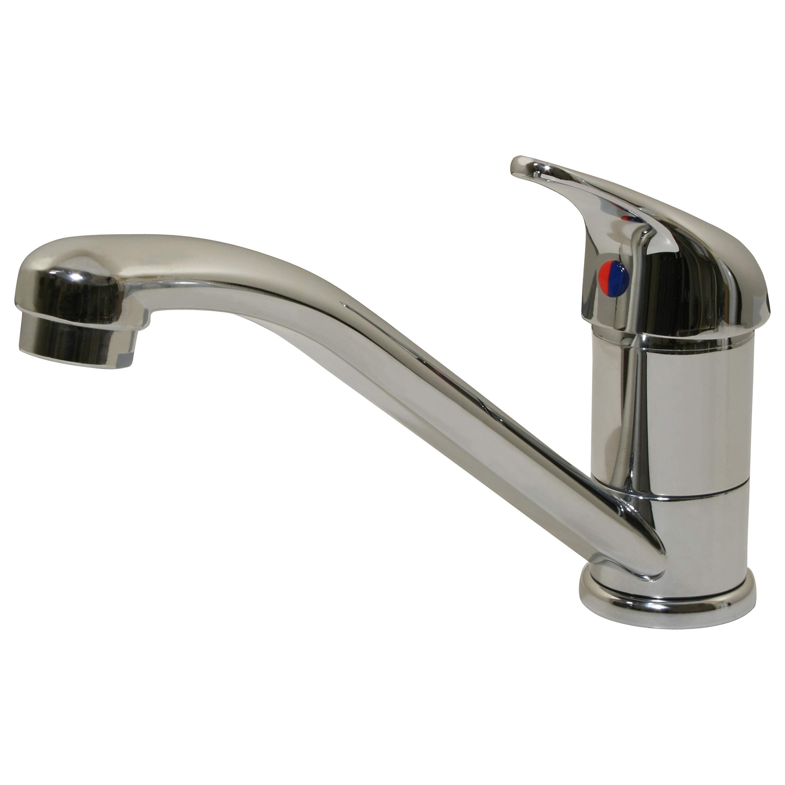 Scandvik 10480P Single Lever Mixer, Chrome/Brass