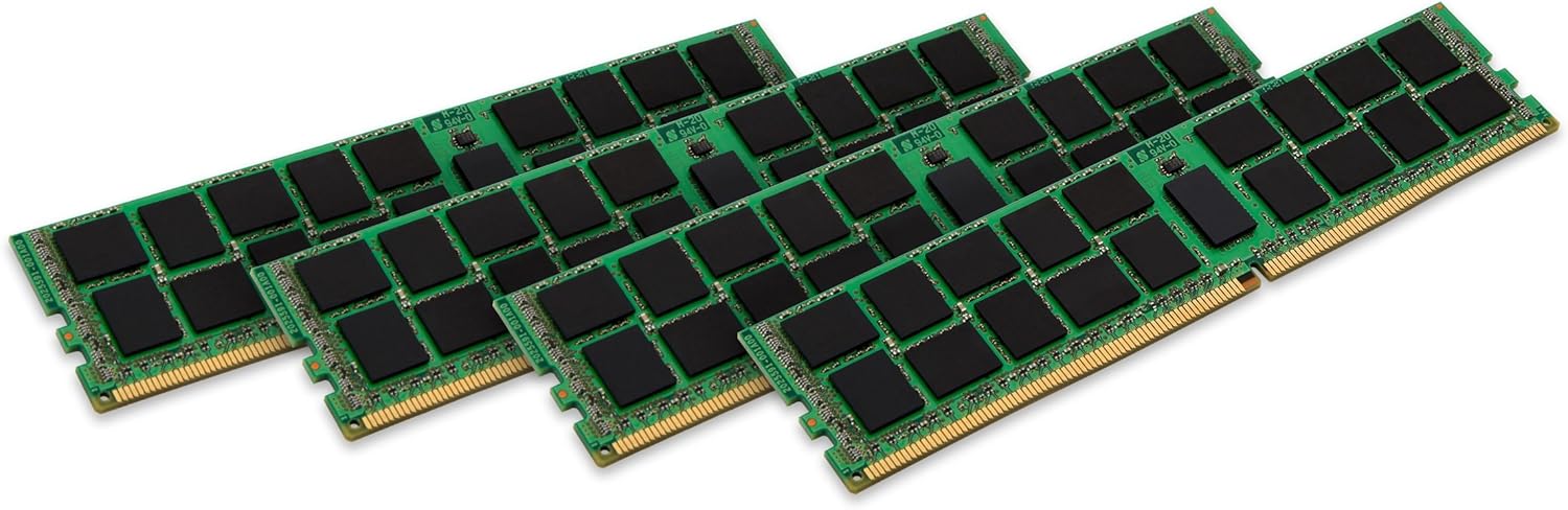 Kingston 64GB Kit (4Pcsx16GB) 2400MHz DDR4 ECC Registered CL17 2Rx4 Server Memory - KVR24R17D4K4/64